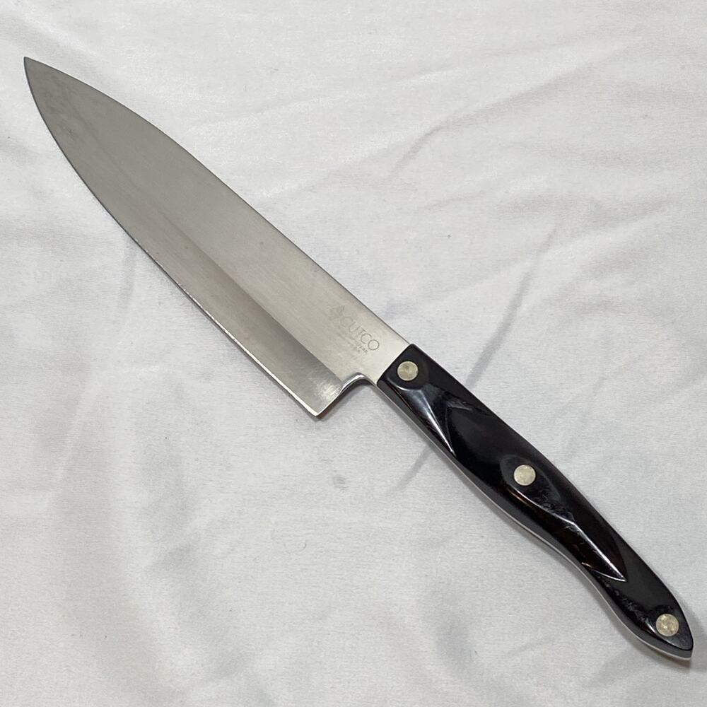 Cutco 1728 KB Petite Chef Knife 7.5" Blade Brown Handle Made USA Kitchen Knife